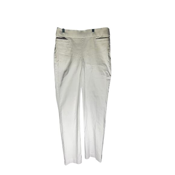 Briggs New York Women’s White Tapered Pants Size 10 – Stretch, Dressy, Cropped - Picture 1 of 5